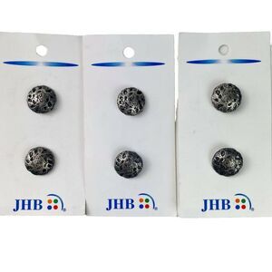 JHB Washable Dry Cleanable Shank Button Made in Italy 96424 5/8" 3 cards (6 pcs)